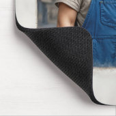 Kinder auf einer Zinn-Dose telefonieren Mousepad (Ecke)