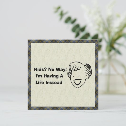 Kinder auf keinen Fall Einladung (Stehend Vorderseite)