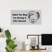 Kinder auf keinen Fall Poster (Heimbüro)