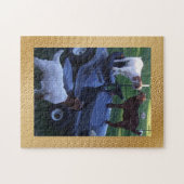 Kinder auf Mäher Puzzle (Horizontal)