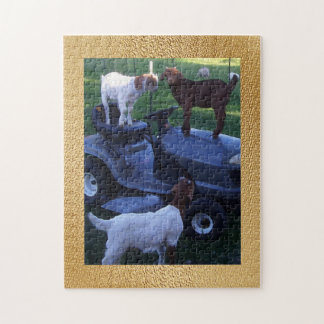Kinder auf Mäher Puzzle