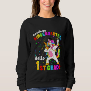 Kinder Auf Wiedersehen Kindergarten Hallo 1. Grade Sweatshirt