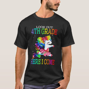 Kinder aufgepasst 4. Klasse ich komme hier Einhorn T-Shirt