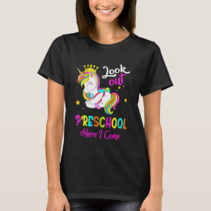 Kinder aufgepasst Vorschule ich komme Lehrer T-Shirt