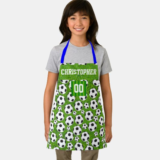Kinder aus Fußball und Individuelle Name Schürze (Insitu)
