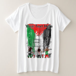 Kinder aus Gaza malen die palästinensische Flagge Große Größe T-Shirt