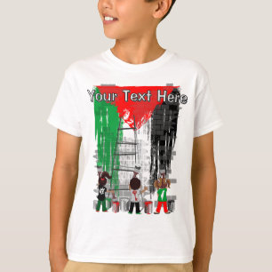 Kinder aus Gaza malen die palästinensische Flagge  T-Shirt