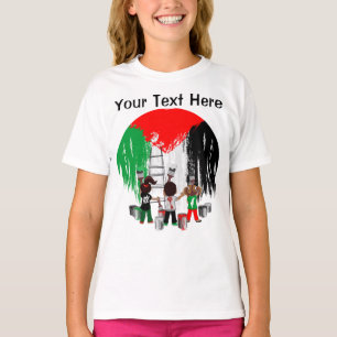 Kinder aus Gaza malen die palästinensische Flagge T-Shirt