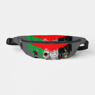Kinder aus Gaza malen palästinensische Flagge Bauchtasche