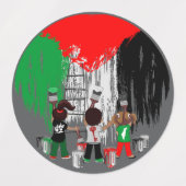 Kinder aus Gaza malen palästinensische Flagge Etiketten (Design 1)