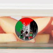 Kinder aus Gaza malen palästinensische Flagge Etiketten (Befestigt)