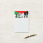 Kinder aus Gaza malen palästinensische Flagge Post-it Klebezettel (Auf Schreibtisch)