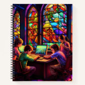 KINDER AUS HELLFARBENEM GLAS NOTIZBLOCK (Vorderseite)