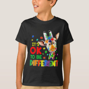 Kinder-Autismus-Bewusstsein Akzeptanz Giraffe sein T-Shirt