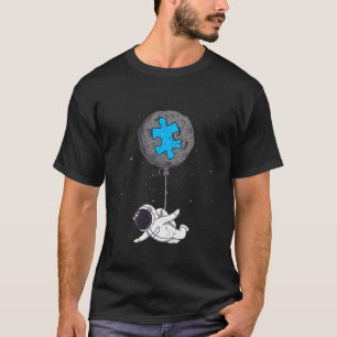 Kinder Autismus Bewusstsein Astronaut Moon Blue Pu T-Shirt