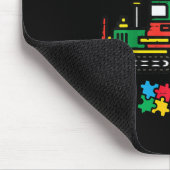 Kinder Autismus Bewusstsein Bau LKW Grabmal Mousepad (Ecke)
