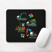 Kinder Autismus Bewusstsein Bau LKW Grabmal Mousepad (Mit Mouse)