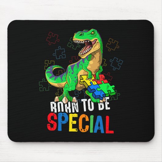 Kinder Autismus Bewusstsein Dino Autismus Kindermä Mousepad (Vorne)