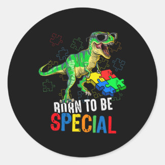 Kinder Autismus Bewusstsein Dino Autistic Kleinkin Runder Aufkleber