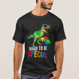 Kinder Autismus Bewusstsein Dino Autistic Kleinkin T-Shirt