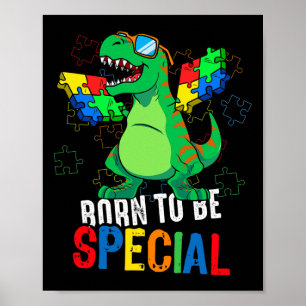 Kinder Autismus Bewusstsein Dino Kleinkind Boys Di Poster