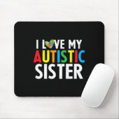 Kinder Autismus Bewusstsein I Liebe mein Schwester Mousepad (Mit Mouse)