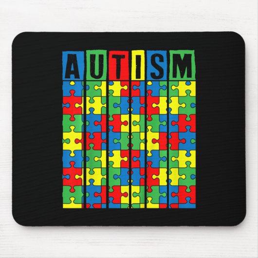 Kinder Autismus Bewusstsein Puzzle Piece Autistic Mousepad (Vorne)