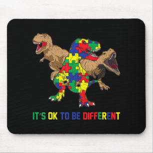Kinder Autismus Sensibilisierungsribbon T-Rex Dino Mousepad