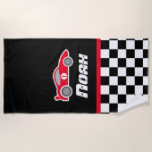 Kinder Auto rote Schachtel Fahne namens Strandtüch Strandtuch (Vorderseite)