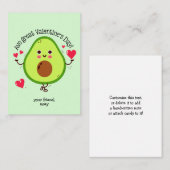 Kinder Avocado Valentinstag Mitteilungskarte (Vorne/Hinten)