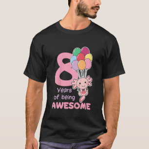 Kinder Axolotl zum 8. Geburtstag für Kinder 8 Jahr T-Shirt