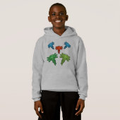Kinder Axototl Salamander Hoodie (Vorne ganz)