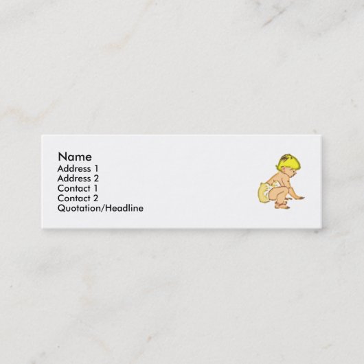 Kinder-/Baby-Industrie Mini Visitenkarte (Vorderseite)