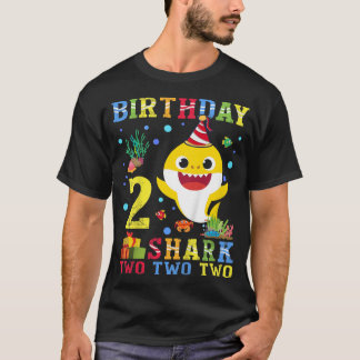 Kinder Baby Niedlich Hai 2. Geburtstag Junge Mädch T-Shirt