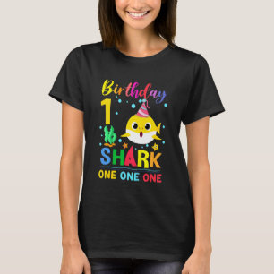 Kinder Baby Niedlich Shark 1. Geburtstag Junge Mäd T-Shirt