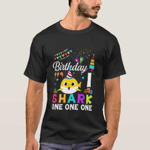 Kinder Baby Niedlich Shark 1St Birthday Boy Girl 1 T-Shirt