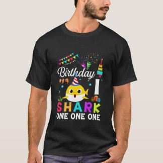 Kinder Baby Niedlich Shark 1St Birthday Boy Girl 1 T-Shirt