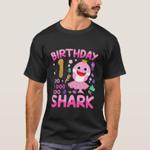 Kinder Baby Niedlich Shark 1St Birthday Boy Girl 1 T-Shirt
