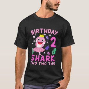 Kinder Baby Niedlich Shark 2Nd Geburtstag Junge M T-Shirt