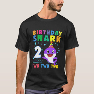 Kinder Baby Niedlich Shark 2Nd Geburtstag Junge Mä T-Shirt