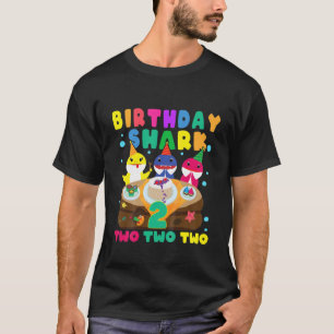 Kinder Baby Niedlich Shark 2Nd Geburtstag Junge Mä T-Shirt