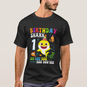 Kinder Baby Niedlicher Hai Geburtstag Junge 1 Jahr T-Shirt