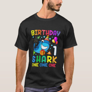 Kinder Baby Niedlicher Hai Geburtstag Junge 1 Jahr T-Shirt