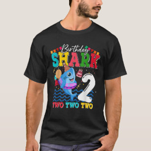 Kinder Baby Niedlicher Hai Geburtstag Junge 2 Jahr T-Shirt