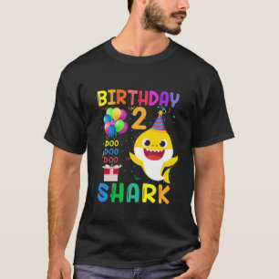 Kinder Baby Niedlicher Hai Geburtstag Junge 2 Jahr T-Shirt
