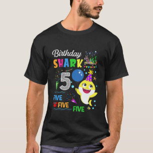 Kinder Baby Niedlicher Hai Geburtstag Junge 4 Jahr T-Shirt