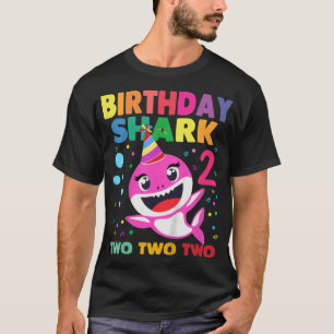 Kinder Baby Shark 2. Geburtstag für Mädchen - Doo  T-Shirt