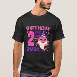 Kinder Baby Shark 2 Jahre alt 2. Geburtstag Doo Do T-Shirt