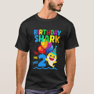 Kinder Baby Shark 2Nd Geburtstag Junge Mädchen 2  T-Shirt