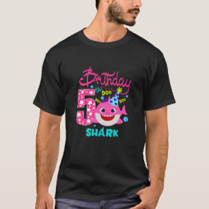 Kinder Baby Shark 5 Jahre alt 5. Geburtstag Doo Do T-Shirt